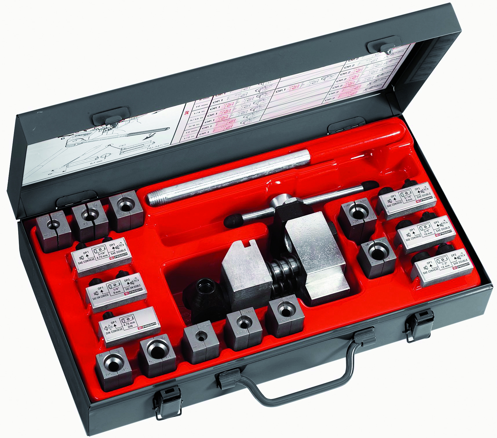347 - flange press set for S.A.E., DIN, S.A.E./DIN fittings
