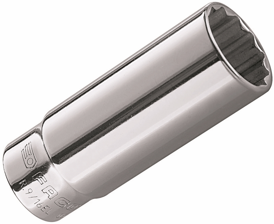 R.EL - 1/4" long-reach inch 12-point sockets 3/16" - 9/16"