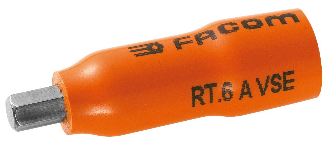 RT.AVSE - 1,000 Volt insulated 6-point 1/4" bit sockets, 4 - 6 mm
