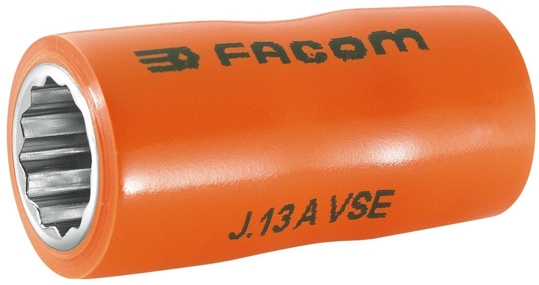 J.AVSE - 1,000 Volt insulated 12-point 3/8" sockets, 8 - 19 mm