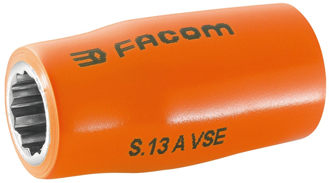 S.AVSE - 1,000 Volt insulated 12-point 1/2" sockets,  8 - 22 mm