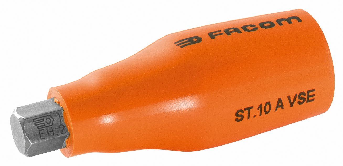 ST.AVSE - 1,000 Volt insulated male 6-point 1/2" bit sockets, 8 - 17 mm