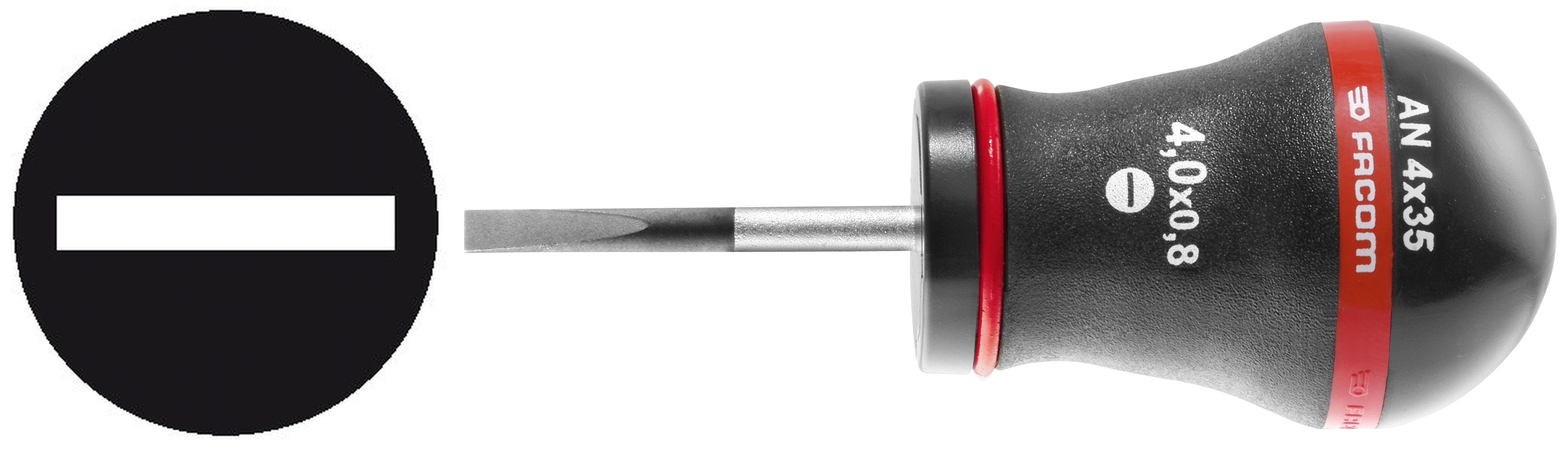 Seria AN - wkrętaki krótkie do śrub z rowkiem 4 - 6,5 mm