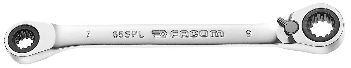 65SPL - spline 15° angled ratchet ring wrenches, 7/32" - 1'1/8"