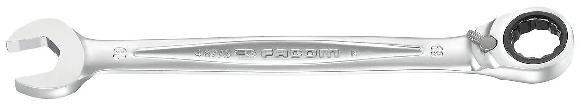 467AS - metric anti slip combination ratchet wrenches, 8 - 19 mm 