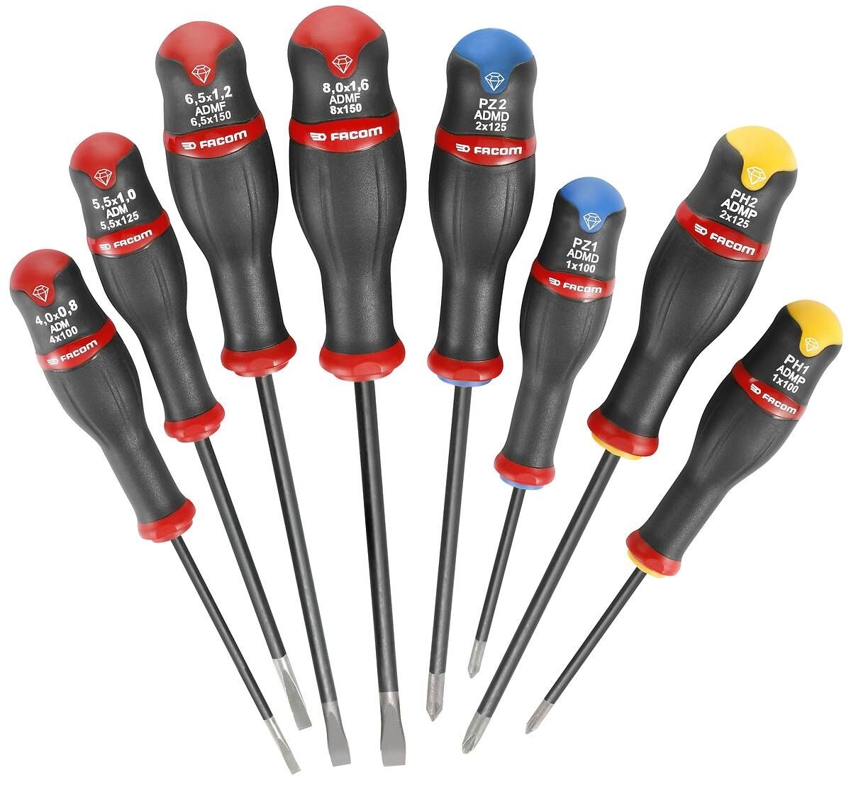 Set of 8 PROTWIST® diamond tip screwdrivers