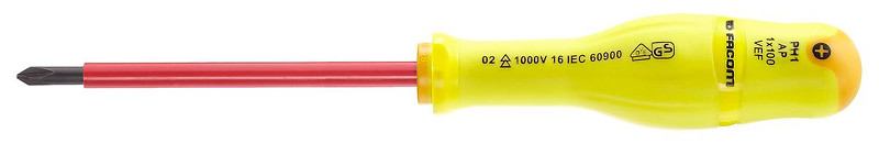 Seria AP.VEF - wkrętaki FLUO izolowane 1000 V do wkrętów krzyżakowych Phillips®, PH1 - PH2
