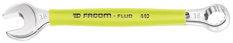 440F - Klucze oczkowo-płaskie metryczne, 4 - 19 mm - FLUO