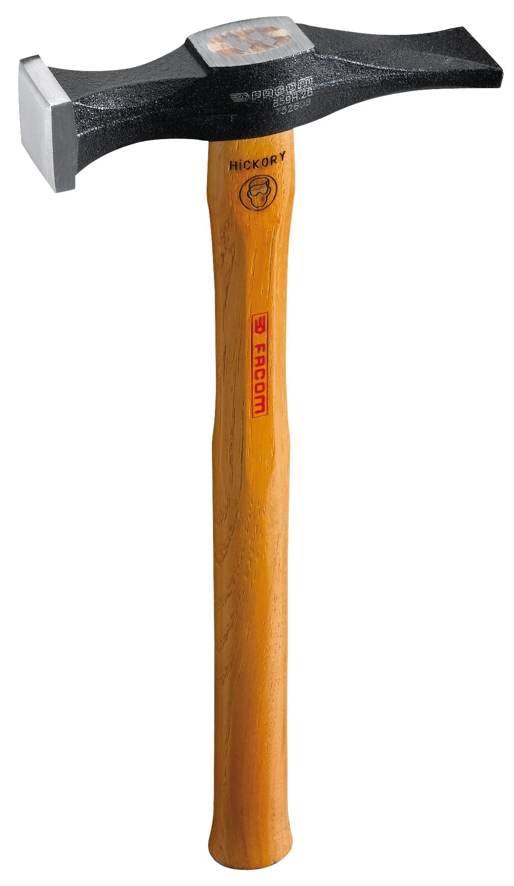 Seria 859H - młotki do obijania, bijak kwadratowy, trzonek z drewna hikorowego 0,6 kg