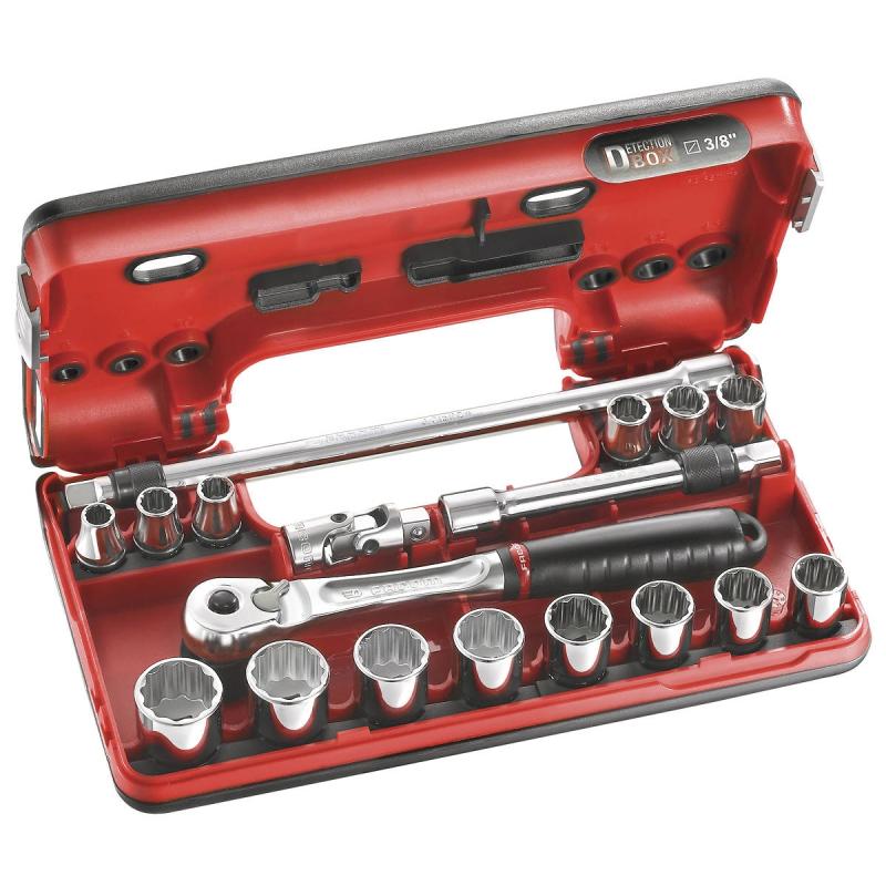 JL.DBOX501 - zestaw nasadek 3/8" w kasecie, 8 mm - 22 mm