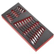 MODM.467RJ12 - moduł 12 kluczy oczkowo-płaskich z widełkami grzechotkowymi metrycznymi