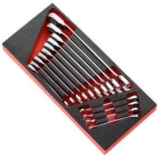 MODM.467RJ14 - moduł 14 kluczy oczkowo-płaskich z widełkami grzechotkowymi metrycznymi