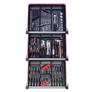 CM.115BNL - zestaw 115 narzędzi - 9 modułów, w systemie przechowywania na 3 szuflady wózka