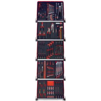 CMM175BNL - zestaw 175 narzędzi - 15 modułów piankowych, w systemie przechowywania na 5 szuflad wózka