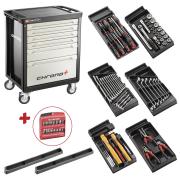 CHRONO.6AZUBI11 - wózek warsztatowy z wyposażeniem, 6 modułów, szary CHRONO.6AZUBI11 - wózek warsztatowy z wyposażeniem, 6 modułów, szary