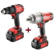 CL3.CP18SPB - zestaw 2 narzędzi bezprzewodowych 18 V, wiertarka i klucz udarowy CL3.CP18SPB - zestaw 2 narzędzi bezprzewodowych 18 V, wiertarka i klucz udarowy