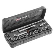 J.4APB - zestaw 14 nasadek 6-kątnych 3/8" z akcesoriami, 8 - 22 mm