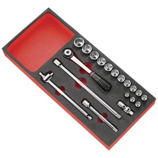 MODM.J2 - moduł nasadek 6-kątnych 3/8", 8 - 22 mm na wkładce piankowej