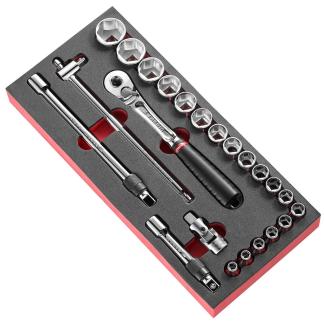 MODM.SL2 - moduł nasadek 6-kątnych 1/2", 8 - 32 mm na wkładce piankowej