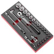 MODM.SL2 - moduł nasadek 6-kątnych 1/2", 8 - 32 mm na wkładce piankowej