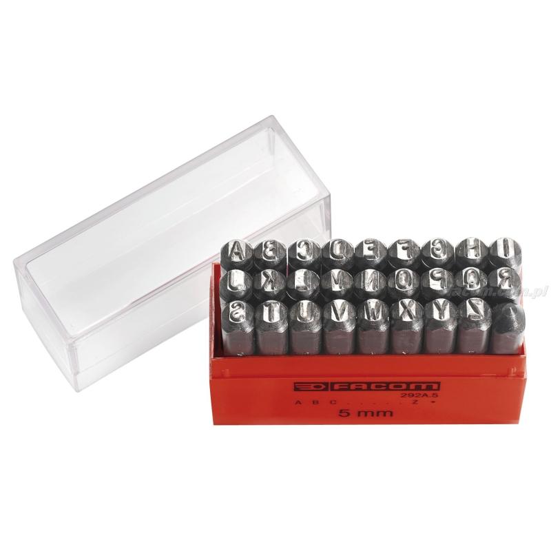 292A.3 - Zestaw 26 liter do wybijania, wysokości liter 3 mm, przekrój stempli 8 x 8 mm 292A.3 - Zestaw 26 liter do wybijania, wysokości liter 3 mm, przekrój stempli 8 x 8 mm