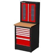 MHSPV - szafka wysoka Jetline - pojedyncza z drzwiami przeszklonymi