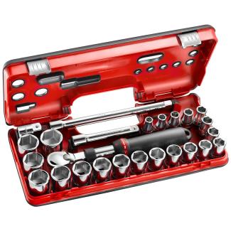 SXL.DBOX2 - zestaw nasadowy 1/2" z grzechotką przedłużaną, 25 elementów