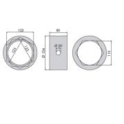TR.110FRU - Nasadka odwracalna do piast Fruehauf