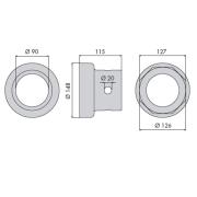 TR.127ROR - Nasadka do nakrętek piast przyczep R.O.R.