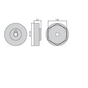 NM.160RE - Nasadka do piast przyczep Renault Fontenac