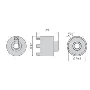 NK.76MA - Nasadka do piast przednich samochodów ciężarowych Man, 76 mm