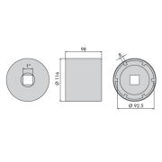 NM.92MA - Nasadka do piast przednich samochodów ciężarowych Man, 92,5 mm