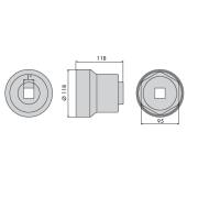 NM.95MB - Nasadka do piast samochodów ciężarowych 6-kątna