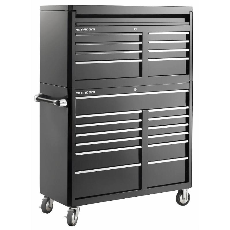 FAS.21BK - wózek narzędziowy czarny, 21 szuflad