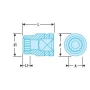 NKD.41A - nasadka 3/4" 12-kątna, udarowa, 41 mm