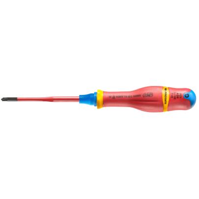 ADB1X100TVE - Wkrętak izolowany 1000V Protwist® BORNEO® z cienkim grotem, do śrub mieszanych POZIDRIV®, PZ1