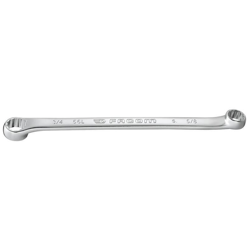 56L.7/16X1/2 - Klucz oczkowy długi, odchylony o 10° 7/16"x1/2" 56L.7/16X1/2 - Klucz oczkowy długi, odchylony o 10° 7/16"x1/2"