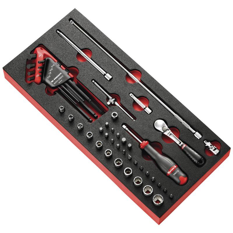 MODM.RL2U - Moduł nasadek 1/4" 12-kątnych 3/16"-9/16" i końcówki MODM.RL2U - Moduł nasadek 1/4" 12-kątnych 3/16"-9/16" i końcówki