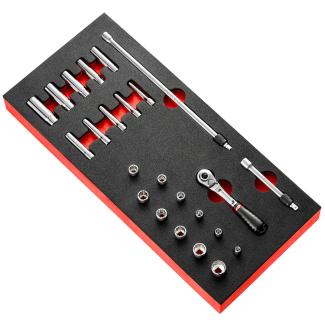 MODM.RL1U - Moduł nasadek 1/4" 12-kątnych, długie i krótkie, 3/16"-9/16"