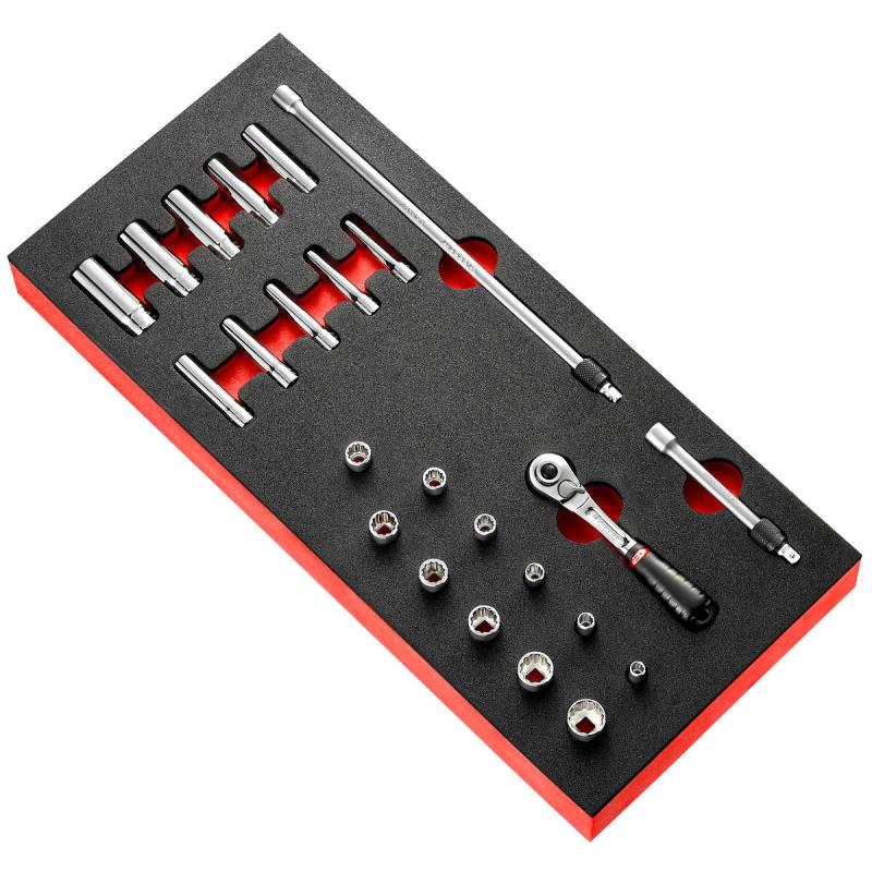 MODM.RL1U - Moduł nasadek 1/4" 12-kątnych, długie i krótkie, 3/16"-9/16" MODM.RL1U - Moduł nasadek 1/4" 12-kątnych, długie i krótkie, 3/16"-9/16"