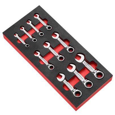 MODM.467SJU10 - Moduł 10 kluczy grzechotkowych krótkich, 1/4"- 3/4"