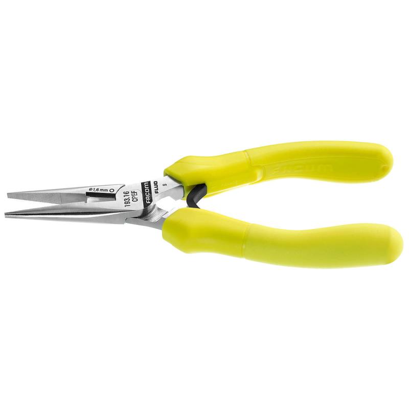 193.16CPEF - Szczypce półokrągłe o szczękach krótkich  fluo