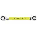 64.5/8X11/16F - Inch straight ratchet ring wrench - FLUO