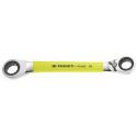 65.8X9F - Metric 15° hinged ratchet ring wrenches - FLUO