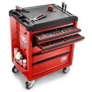 ROLL.6M3 - wózek ROLL, 6 szuflad, 3 moduły na szufladę, czerwony