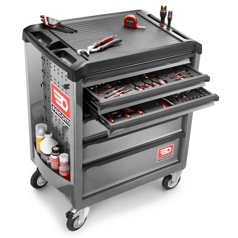 ROLL.6GM3 - wózek ROLL, 6 szuflad, 3 moduły na szufladę, szary