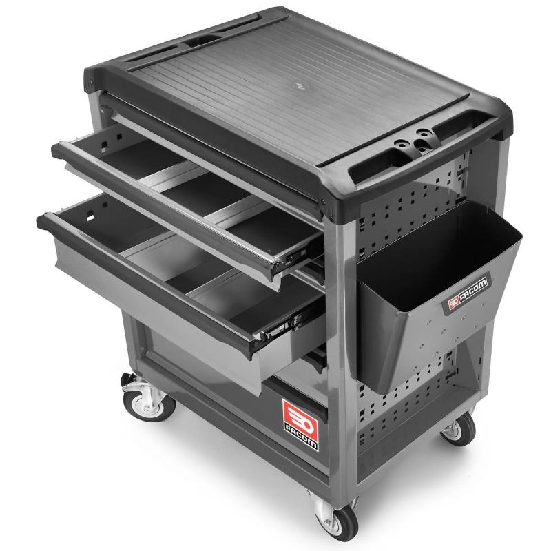 ROLL.6M3 - wózek ROLL, 6 szuflad, 3 moduły na szufladę, czerwony