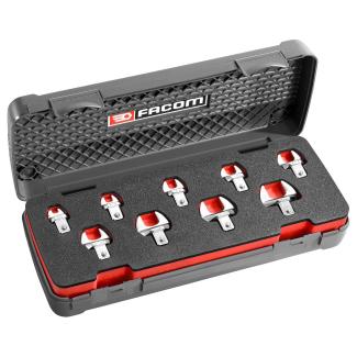 10.J9U - zestaw 9 końcówek widełkowych 9x12, rozmiary calowe 1/4” - 3/4"