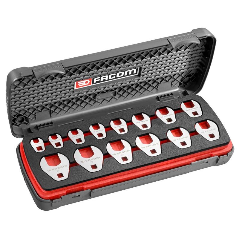 J.J14CF - zestaw 14 końcówek widełkowych Crowfoot 3/8", metrycznych 10 - 24 mm J.J14CF - zestaw 14 końcówek widełkowych Crowfoot 3/8", metrycznych 10 - 24 mm