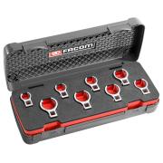 J.J8FLU - zestaw 8 końcówek widełkowych Crowfoot 3/8" do rur, calowych 5/8" - 1'1/16"